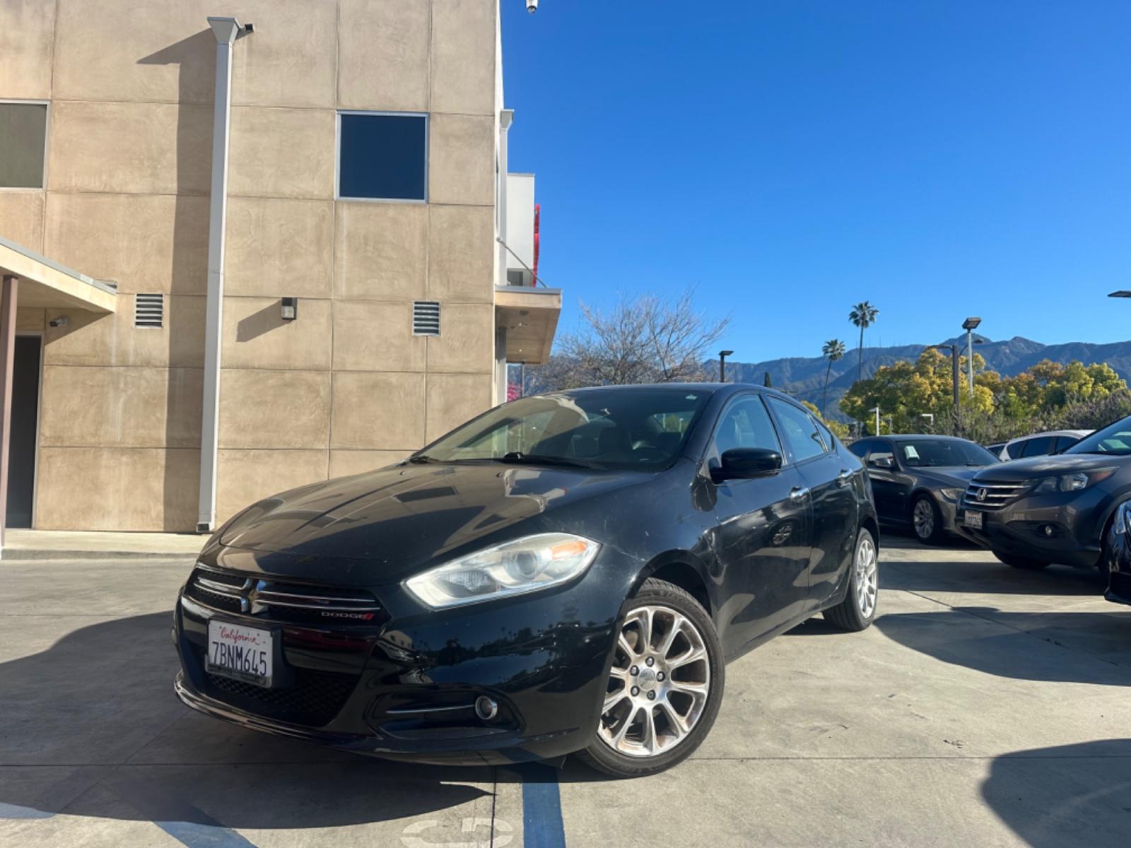 2013 Black Metallic /BLACK Dodge Dart LIMITED (1C3CDFCH4DD) with an 1.4L L4 DOHC 16V TURBO engine, 5-Speed Automatic transmission, located at 30 S. Berkeley Avenue, Pasadena, CA, 91107, (626) 248-7567, 34.145447, -118.109398 - Drive Easy with the 2013 Dodge Dart Limited: Affordable Luxury for Pasadena, Altadena, and Glendale Drivers Are you on the hunt for a reliable, stylish, and budget-friendly ride in Pasadena, Altadena, or Glendale, CA? Look no further than the 2013 Dodge Dart Limited, a sleek and sophisticated sed - Photo #0